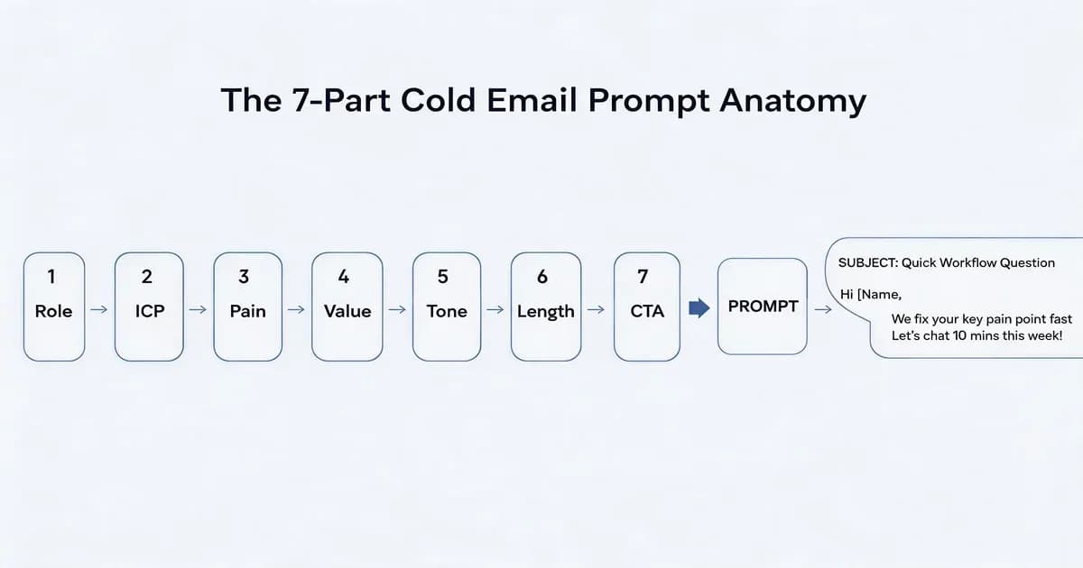11 AI Cold Email Prompts We Ship to Real SDR Clients (Without Sounding Like AI)