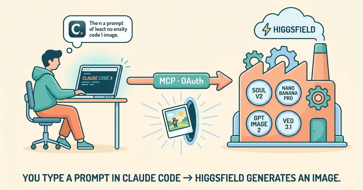 Higgsfield MCP pour Claude Code : Configuration en 60 secondes (et 5 pièges à éviter)
