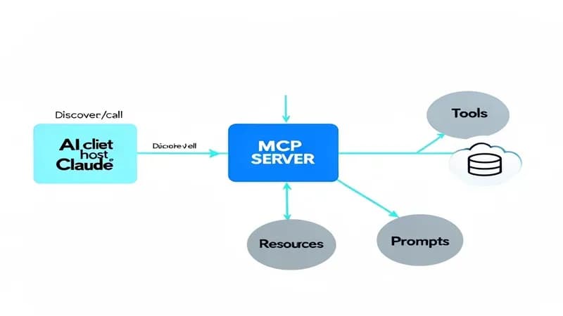 How an MCP server connects a client to tools and resources