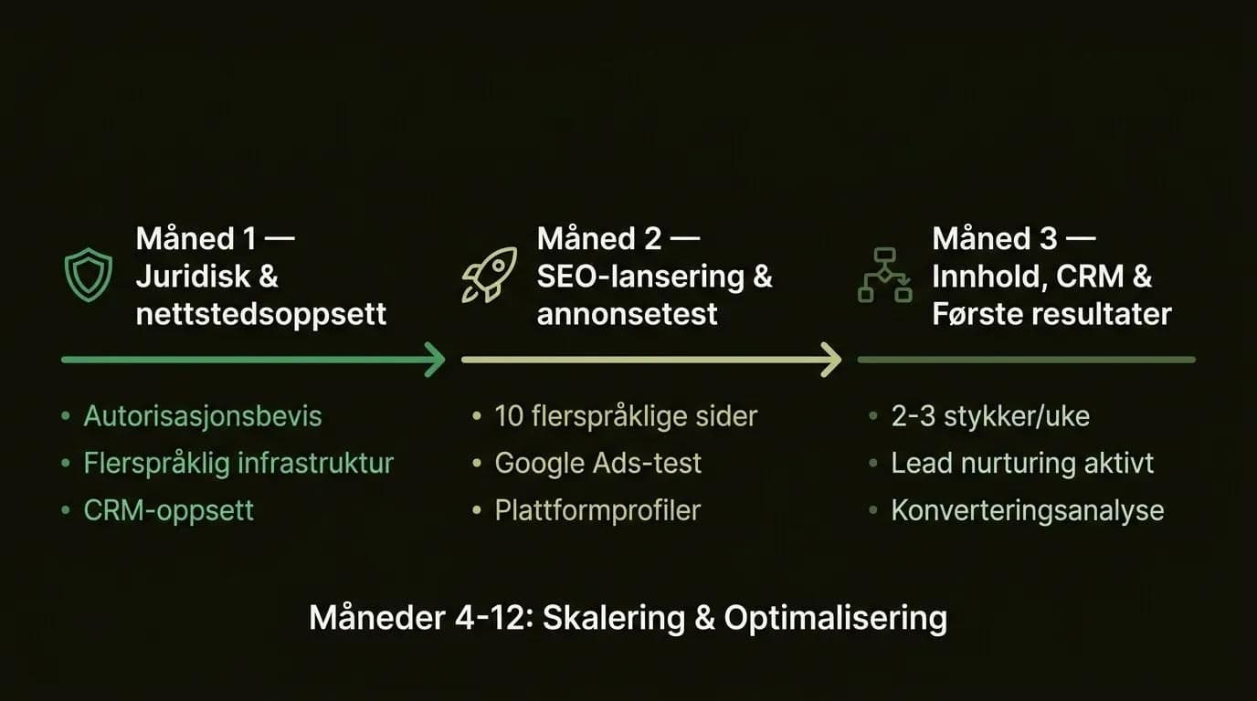 90-dagers veikart for internasjonal pasientanskaffelse — steg-for-steg-strategi